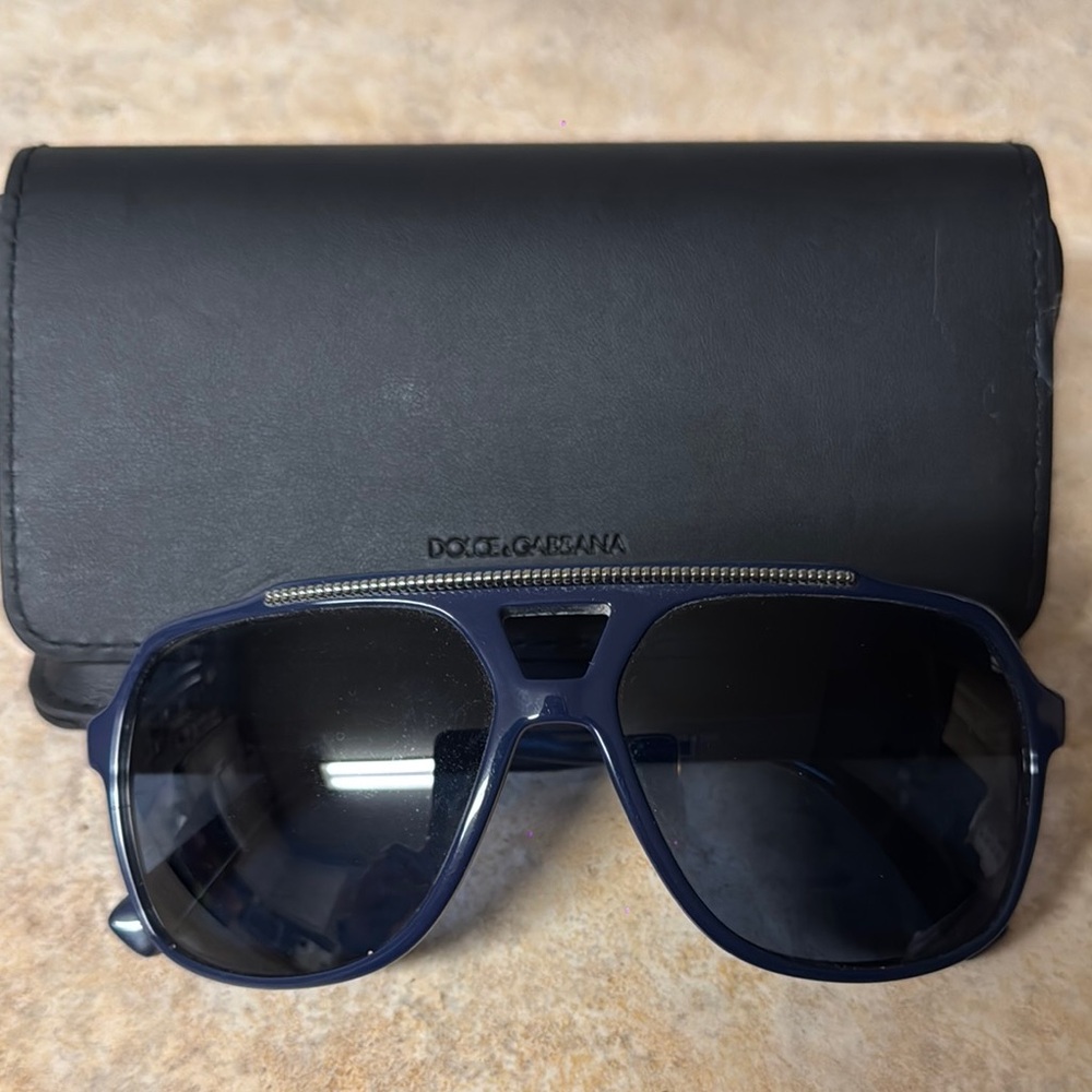 Dolce & Gabbana Navy Sunglasses with Black Case